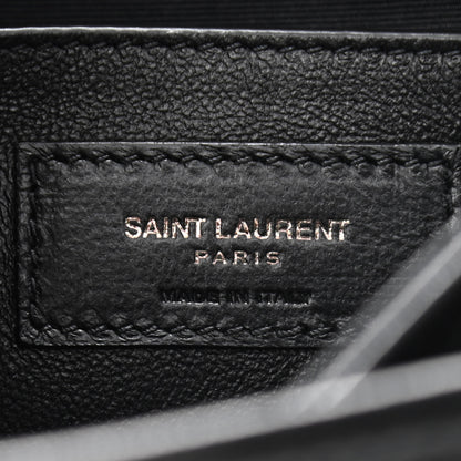 Saint Laurent Crinkled Calfskin Matelasse Monogram Baby Niki Chain Satchel Black 7 of 13