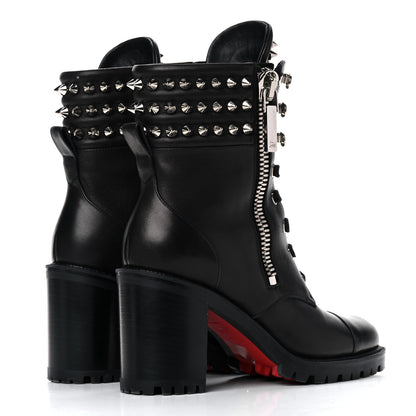 Christian Louboutin Calfskin Winter Spikes 70 Combat Boots 39.5 Black 4 of 15