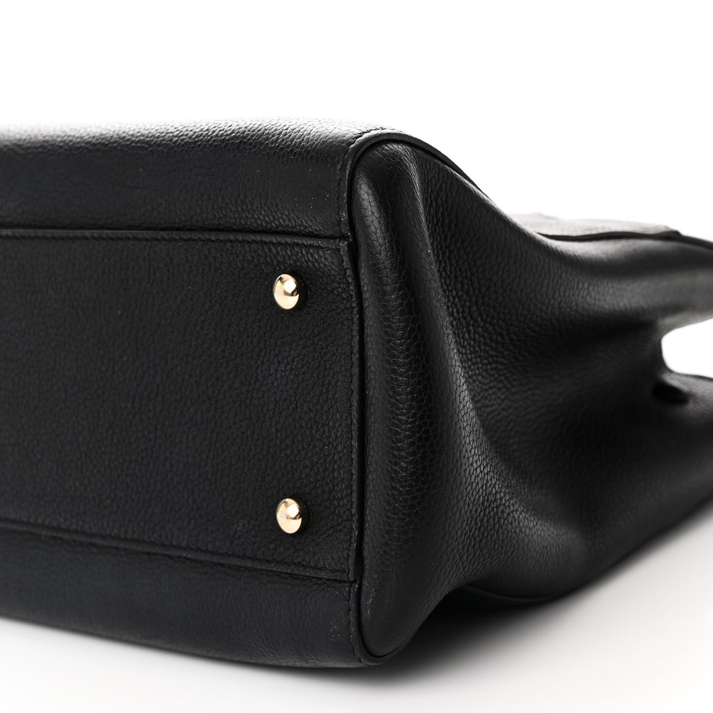 Grained Calfskin Small Neo Executive Shopper Tote  Black