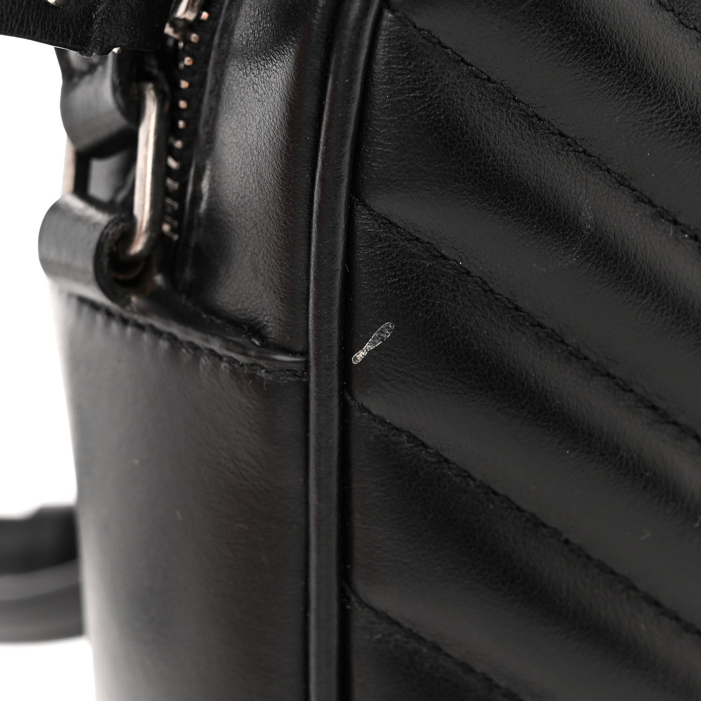 Calfskin Matelasse Monogram Lou Camera Bag Black