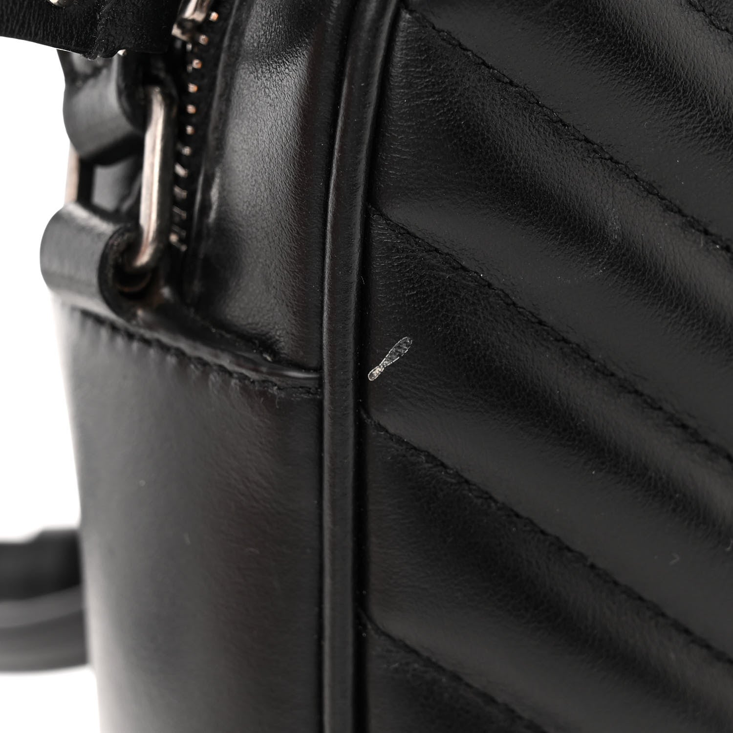 Saint Laurent Calfskin Matelasse Monogram Lou Camera Bag Black 11 of 14