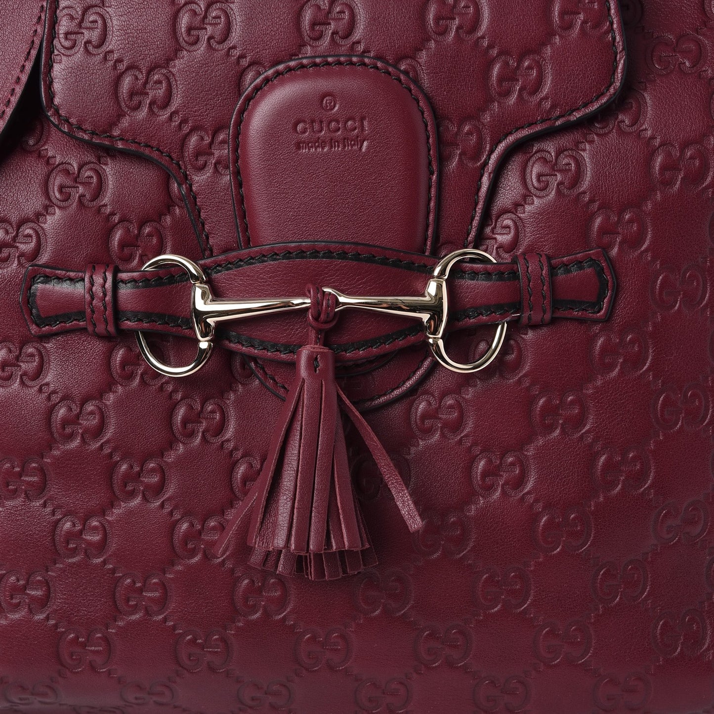 Soft Guccissima Medium Emily Hobo Classic Ruby