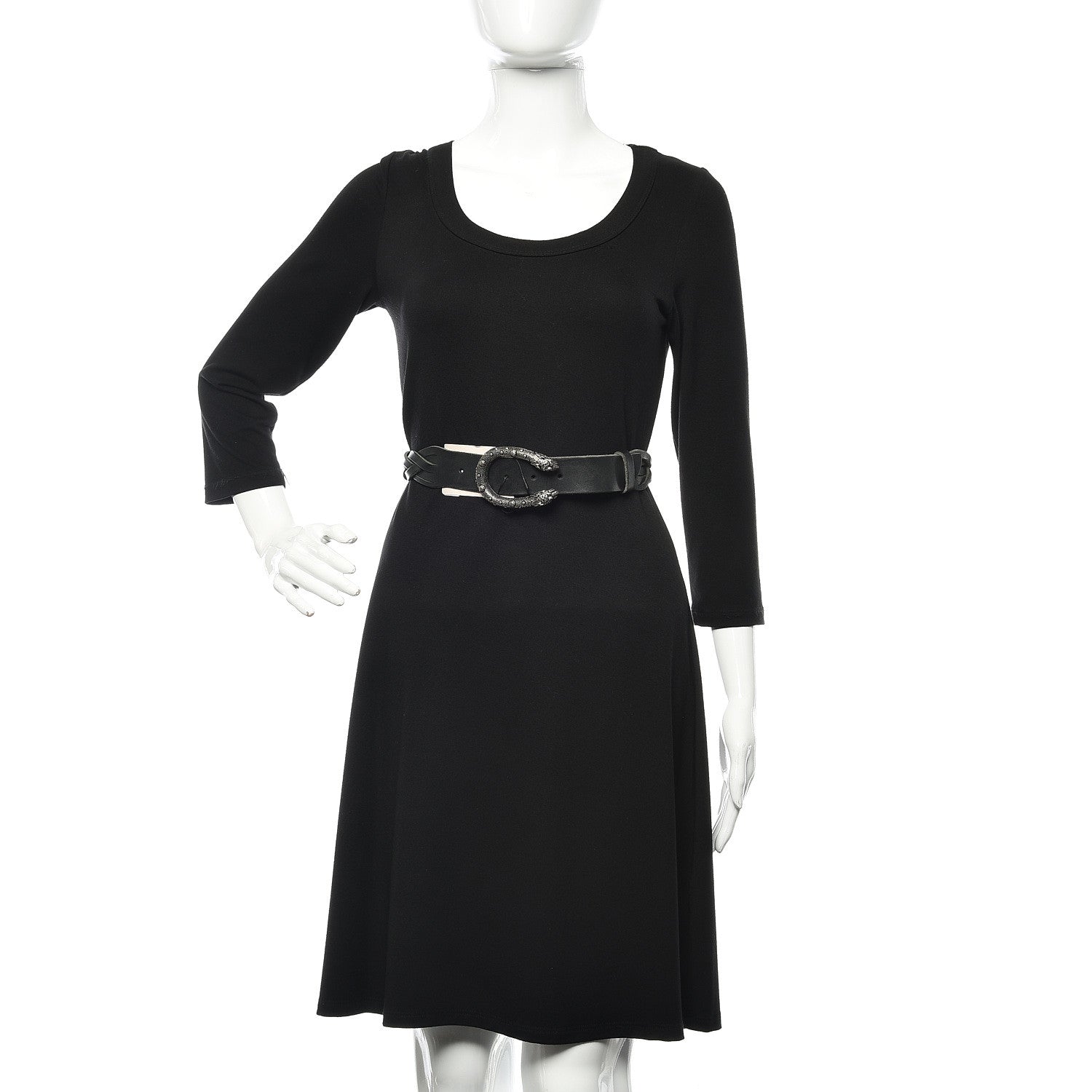 Gucci Calfskin Dionysus Braided Belt 95 38 Black 2 of 6