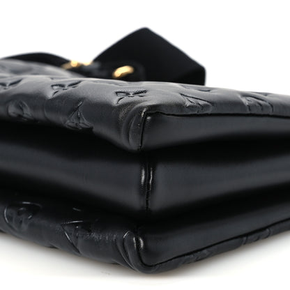Louis Vuitton Lambskin Embossed Monogram Coussin PM Black 11 of 12
