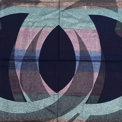 Chanel Cashmere Silk Blend Metallic CC Scarf Multicolor 2 of 3