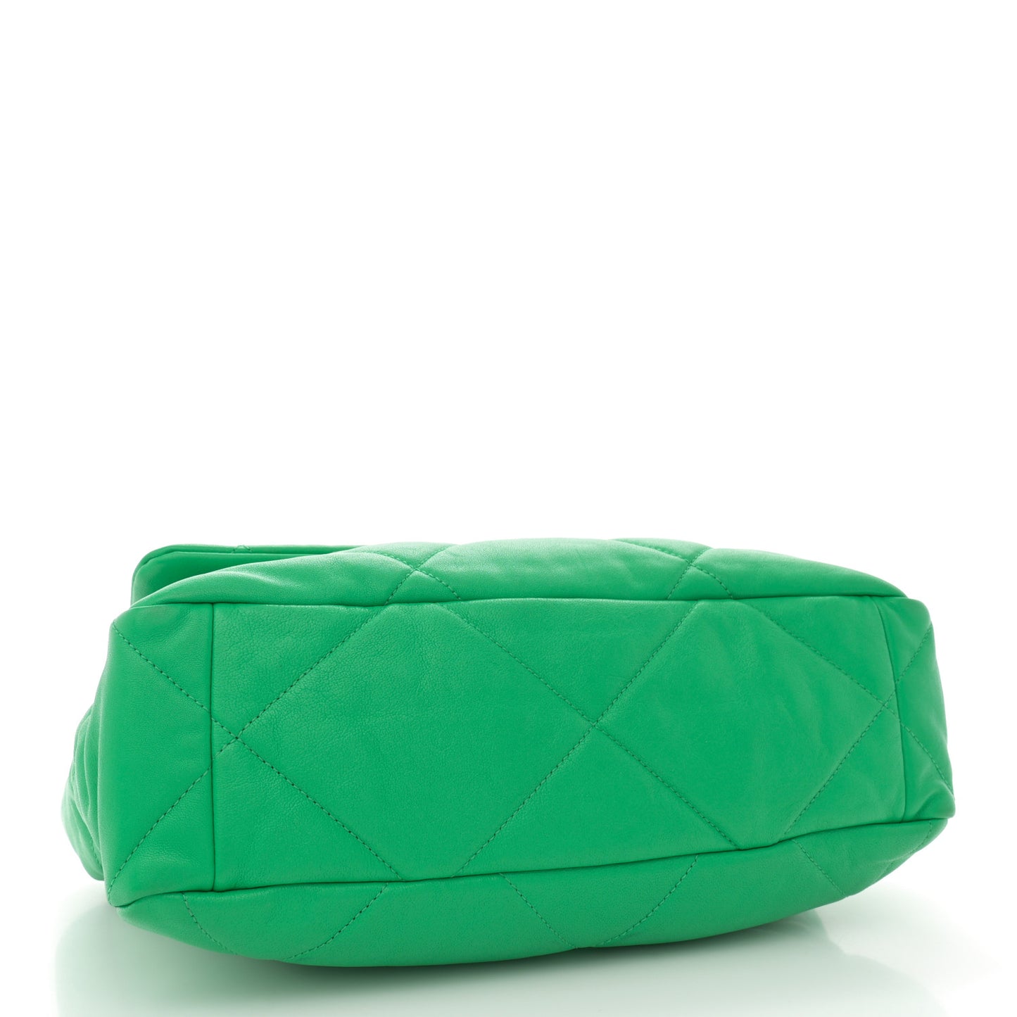 Lambskin Quilted Large Chanel 19 Flap Green