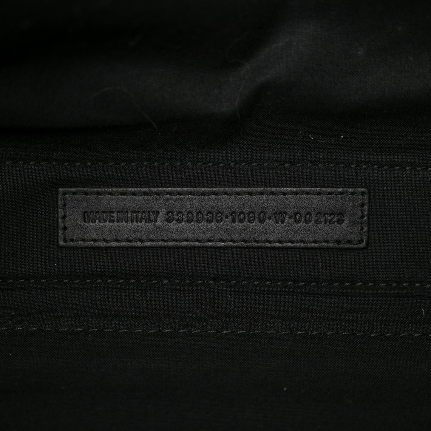 Cotton Canvas Calfskin M Navy Cabas Black White