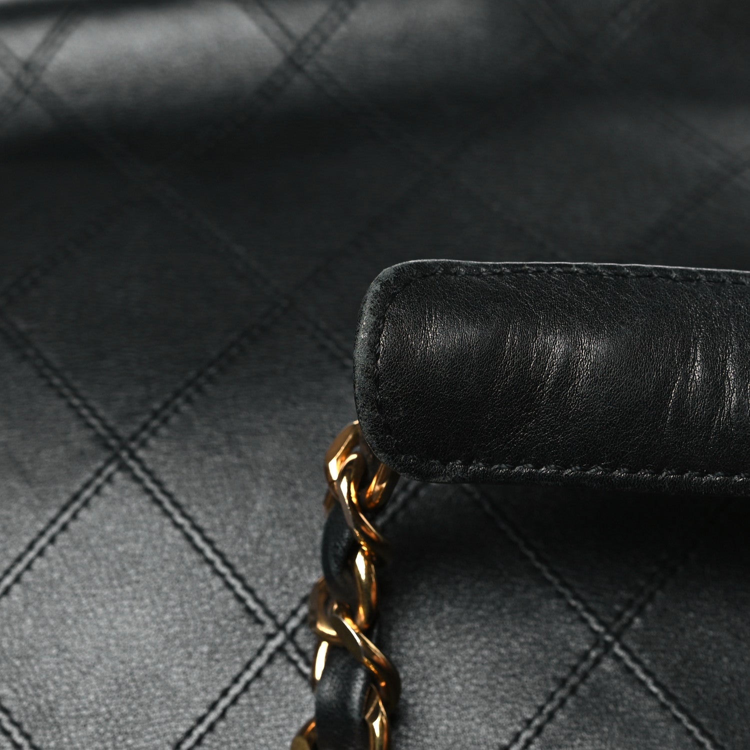 Chanel Calfskin Stitched XL Weekender Black 10 of 11