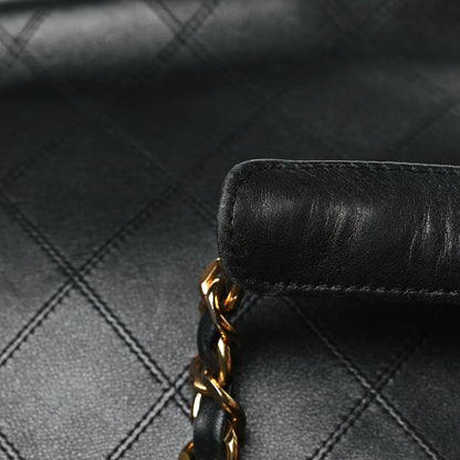 Chanel Calfskin Stitched XL Weekender Black 10 of 11