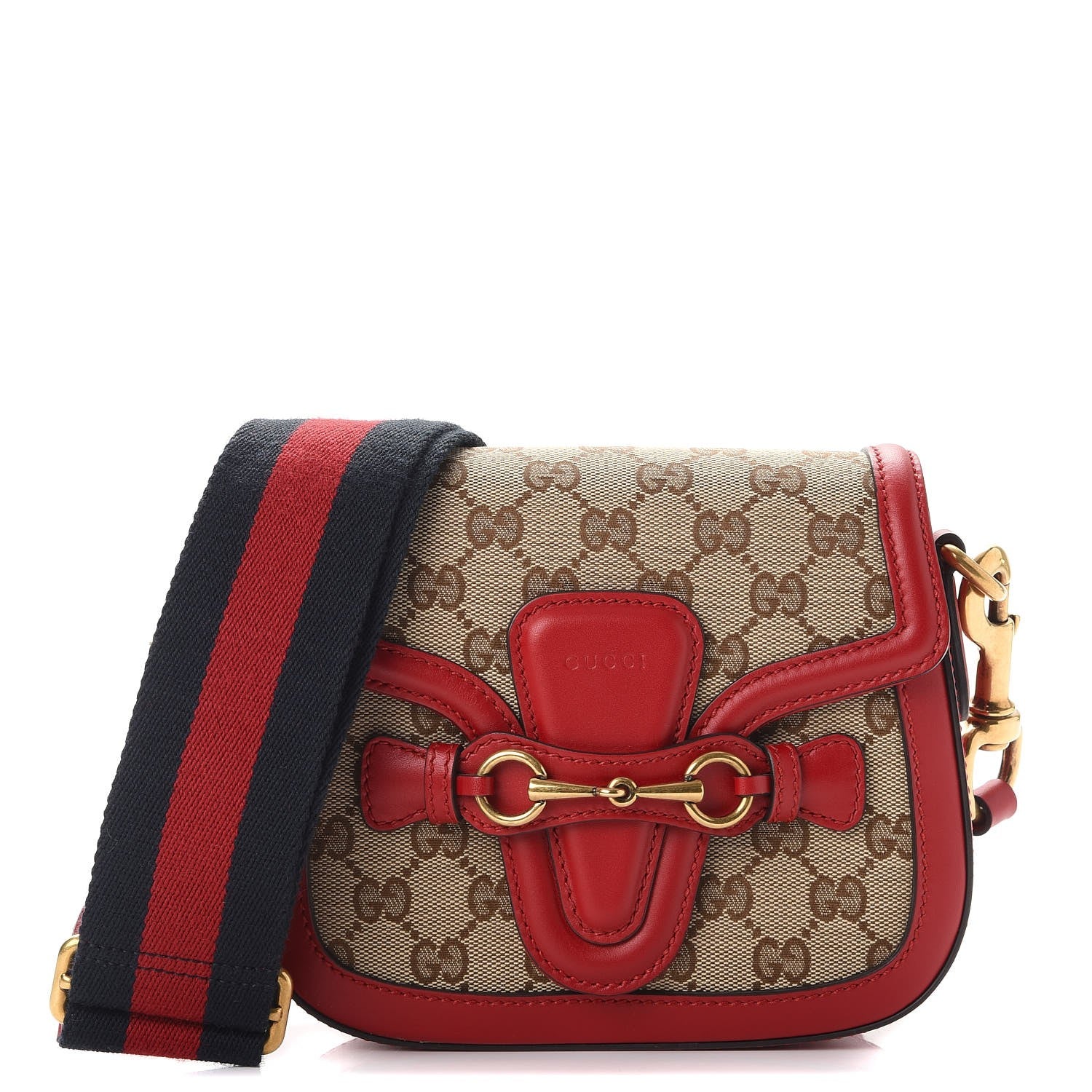 Gucci Monogram Ruinart Calfskin Small Lady Web Shoulder Bag Beige Ebony Hibiscus Red 1 of 7