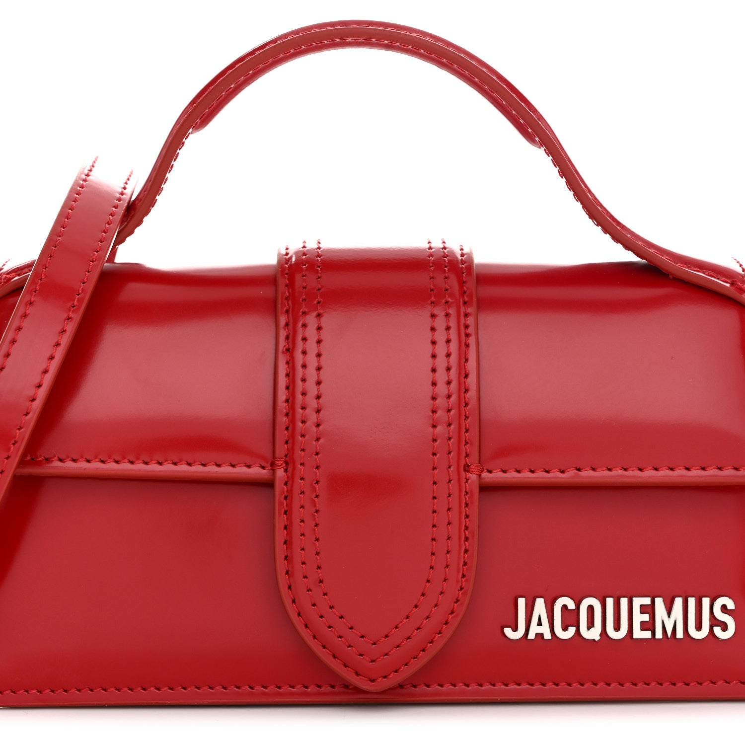 Jacquemus Glazed Calfskin Le Bambino Red 7 of 9