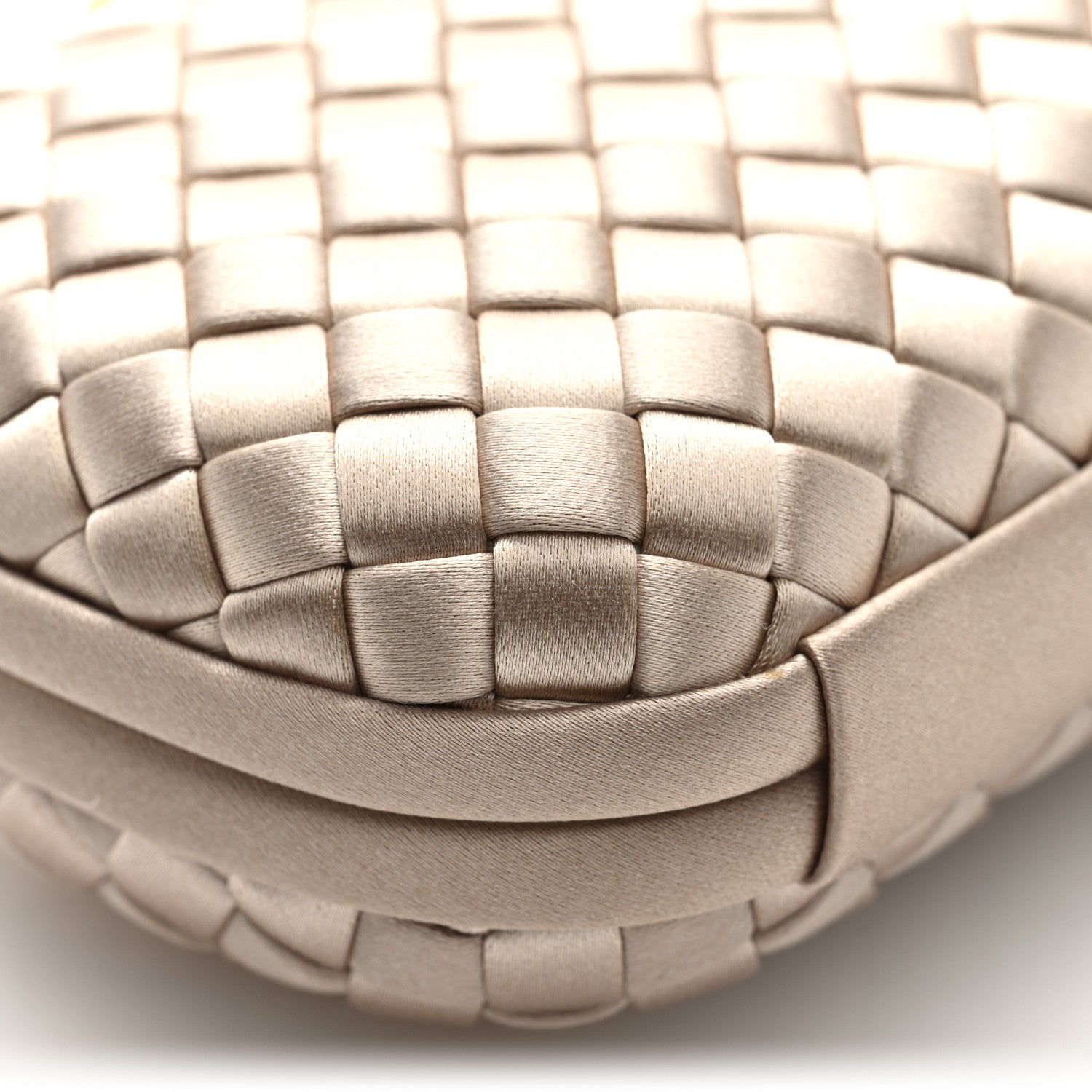 Bottega Veneta Satin Intrecciato Knot Clutch Nude 8 of 9