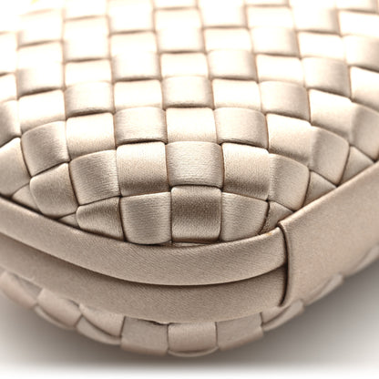 Bottega Veneta Satin Intrecciato Knot Clutch Nude 8 of 9