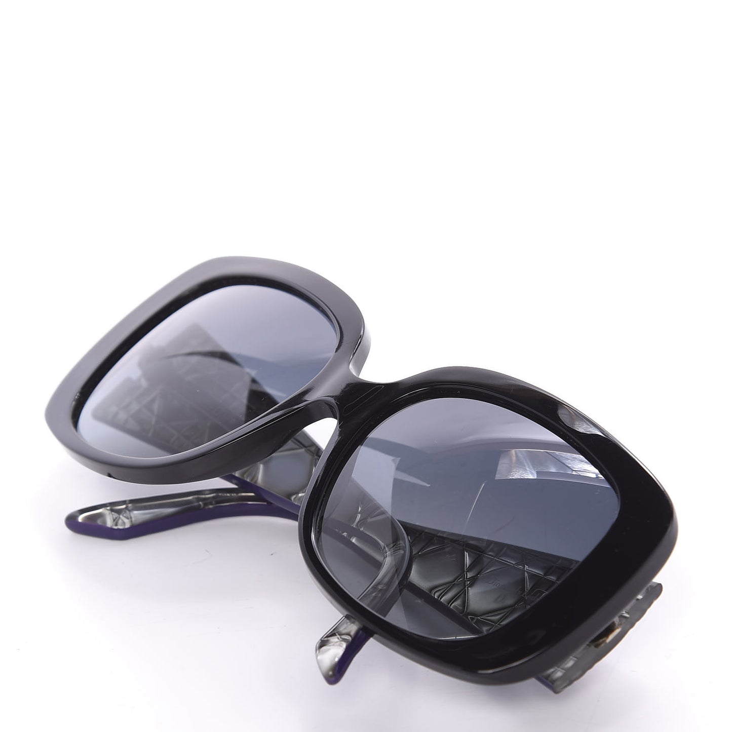 Resin Cannage Dior Lady Lady 10 Sunglasses Black Purple