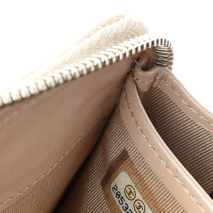 Chanel Pearly Caviar Quilted Large Gusset Zip Around Wallet Gold 8 of 11