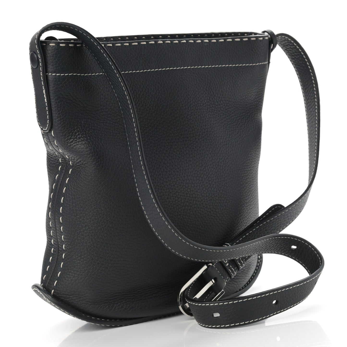 Taurillon Le Pin Shoulder Bag Black