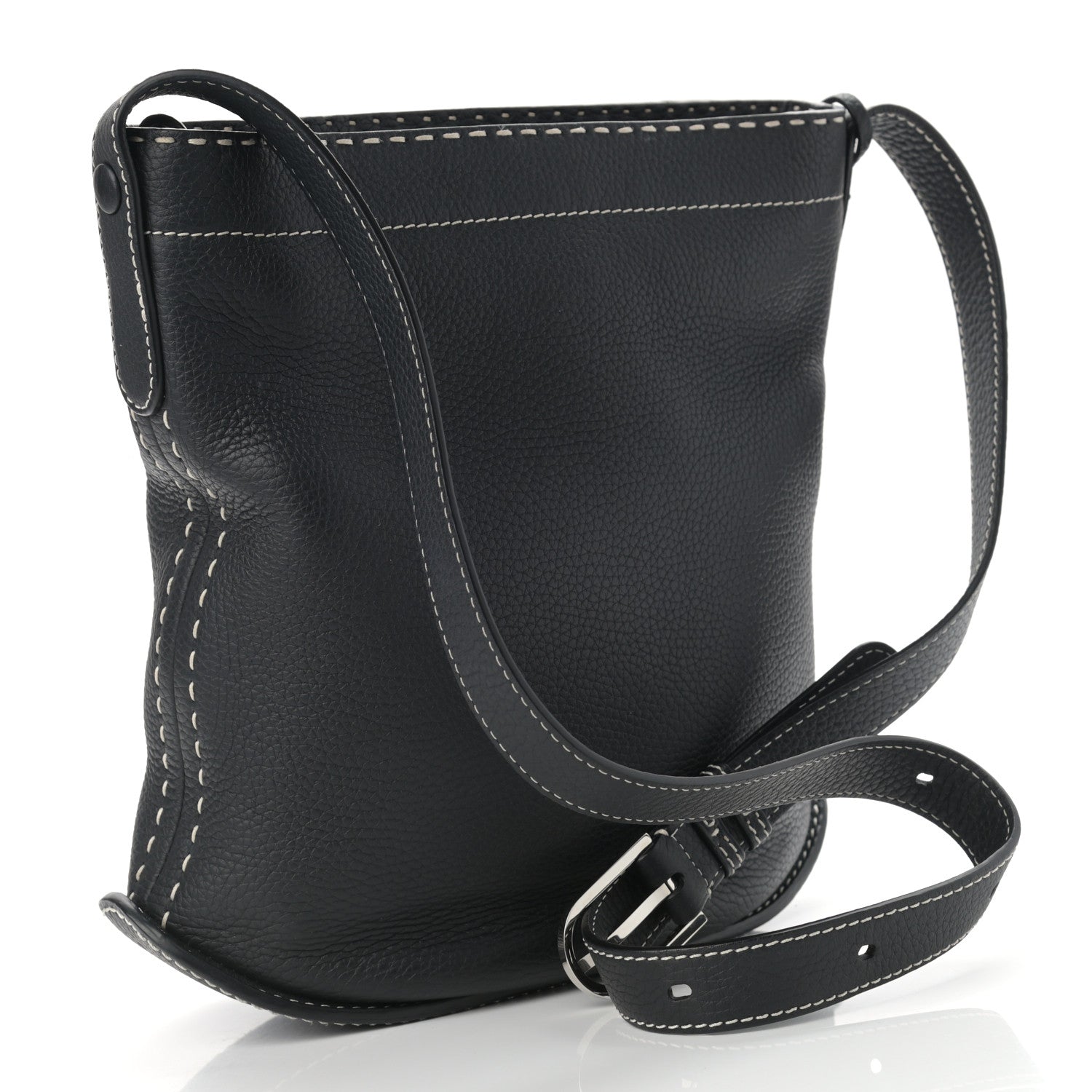 Delvaux Taurillon Le Pin Shoulder Bag Black 2 of 9