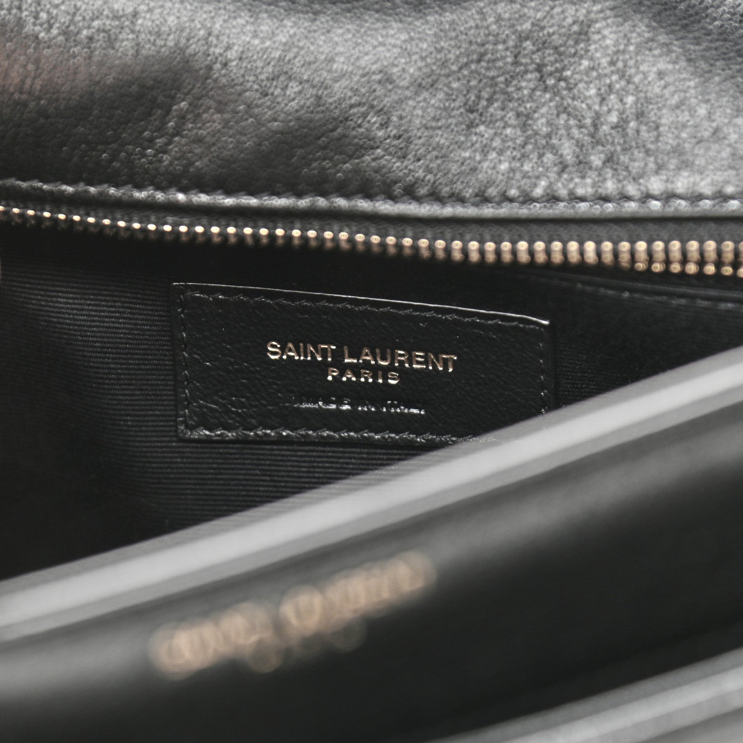 Saint Laurent Lambskin Quilted Mini Becky Chain Bag Black 6 of 12