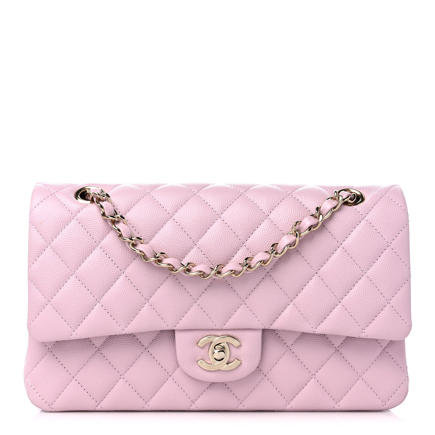 Chanel Caviar Quilted Medium Double Flap Light Pink 1 of 9