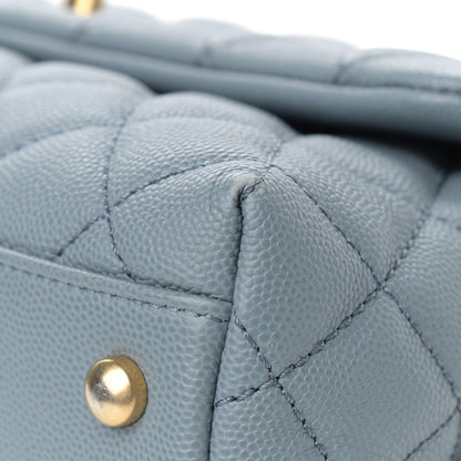Chanel Caviar Quilted Small Coco Handle Flap Light Blue 11 of 11