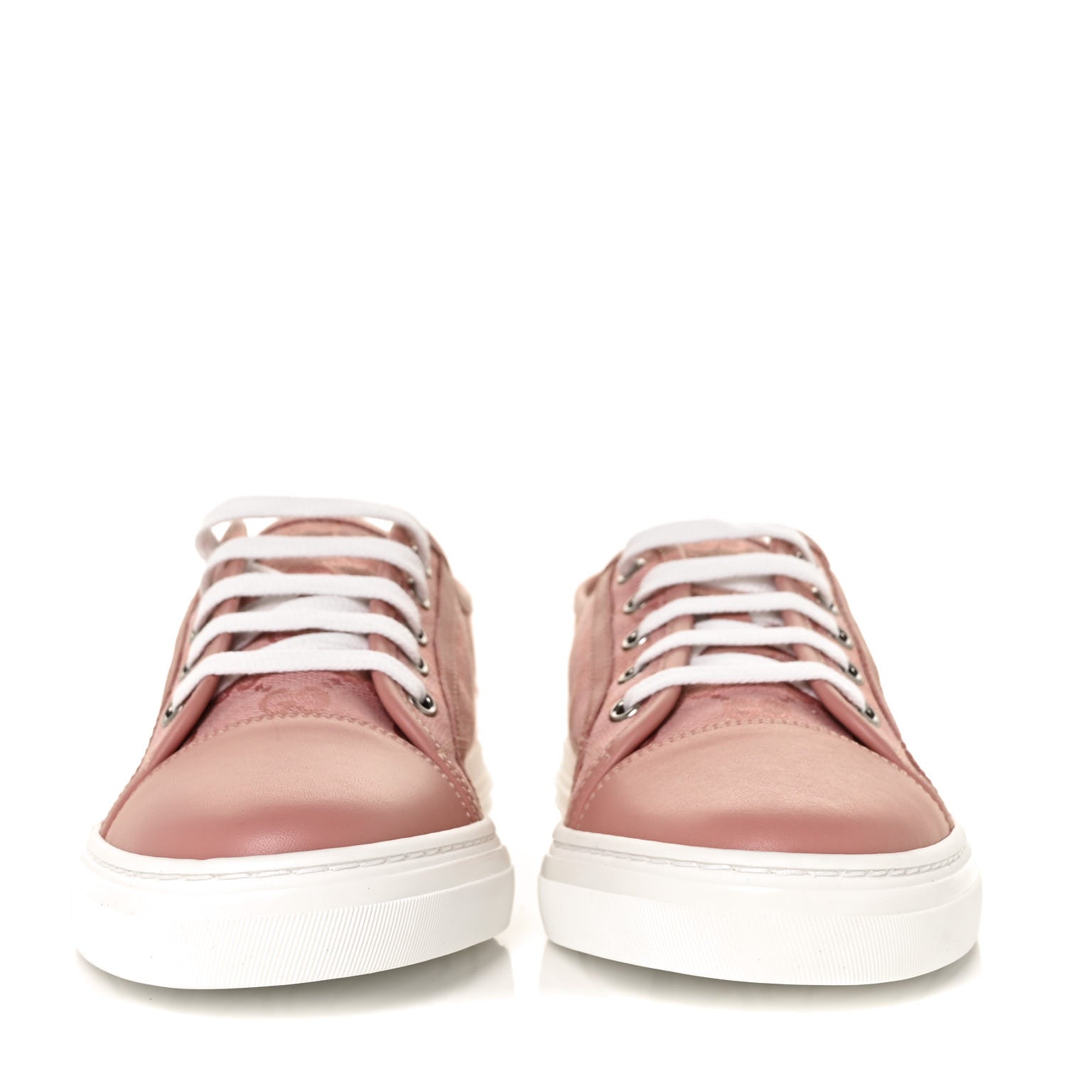 Gucci GG Monogram Calfskin Womens Low Top Sneakers 39 Pink Soft Pink 2 of 7