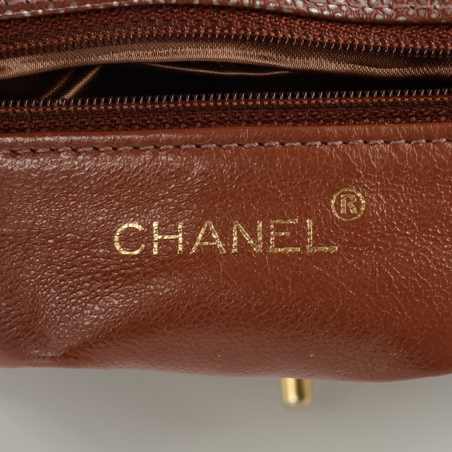 Chanel Metallic Caviar Quilted Medium Single Flap Brown 6 of 9