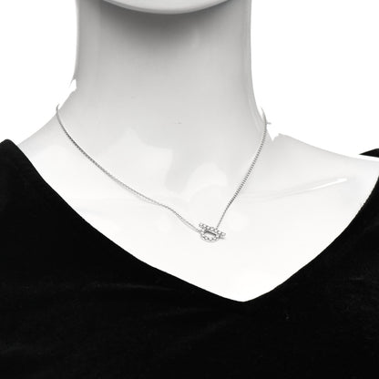 Hermes 18K White Gold Diamond Finesse Pendant Necklace 2 of 5
