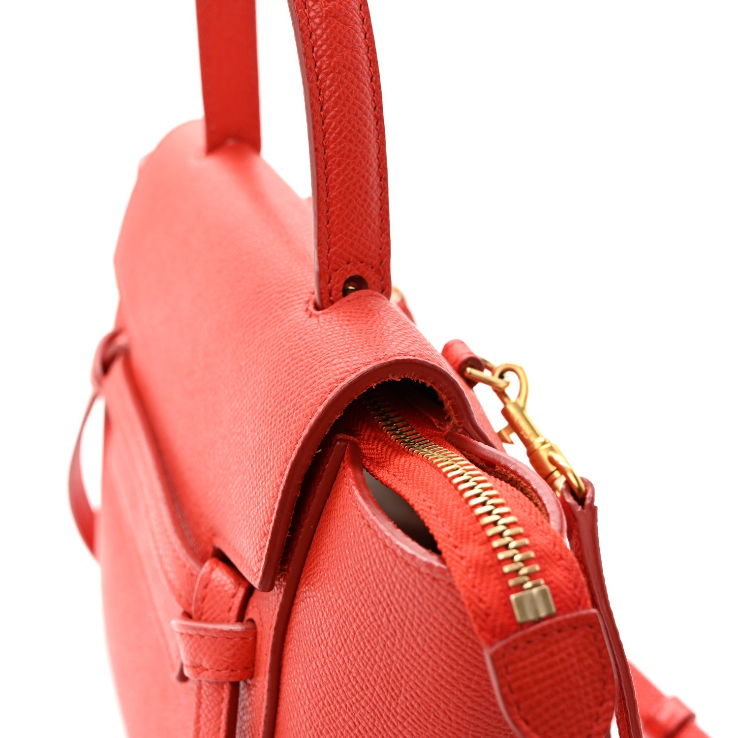 Celine Grained Calfskin Nano Belt Bag Coral 13 of 16