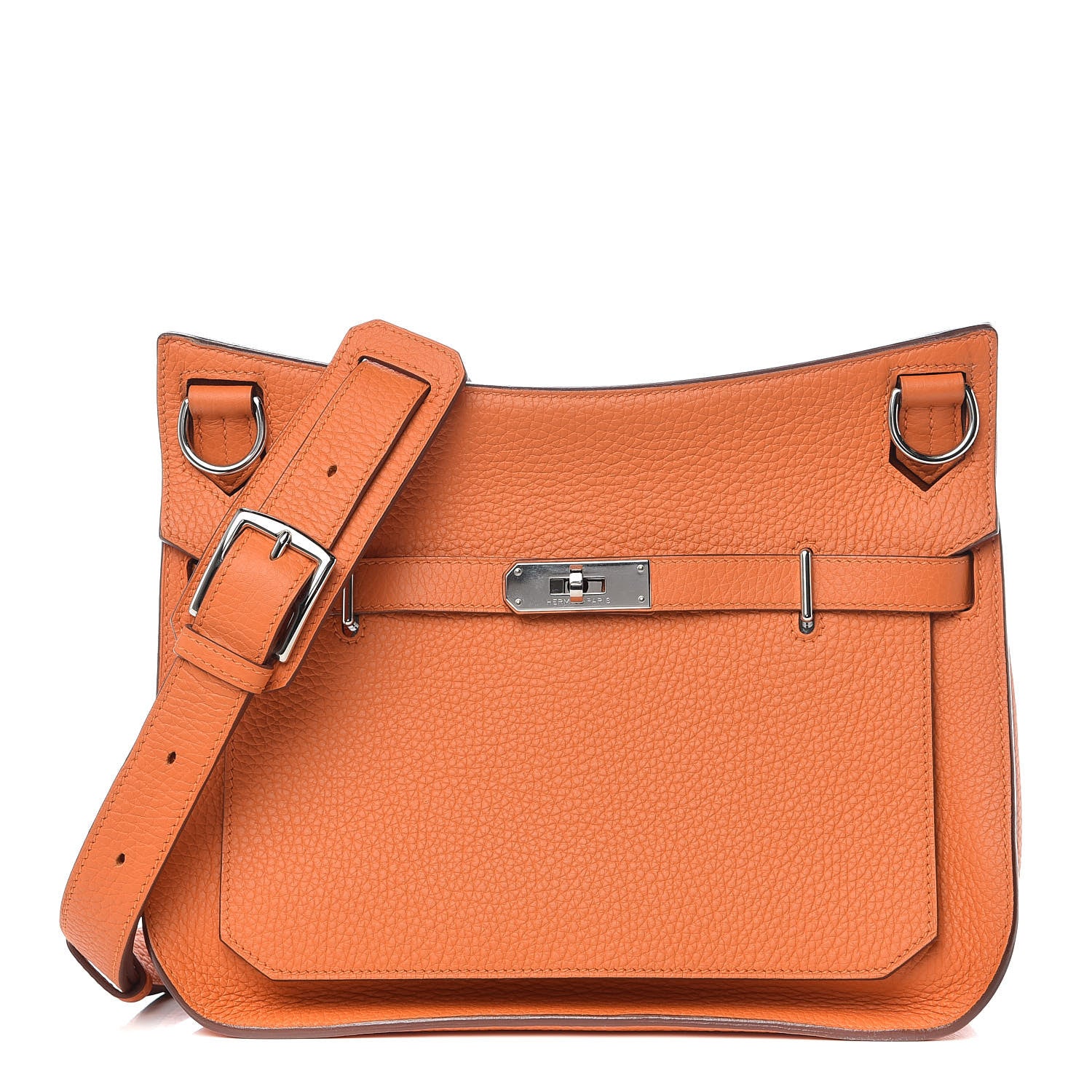 Hermes Taurillon Clemence Jypsiere 28 Orange 1 of 9