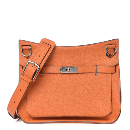 Hermes Taurillon Clemence Jypsiere 28 Orange 1 of 9