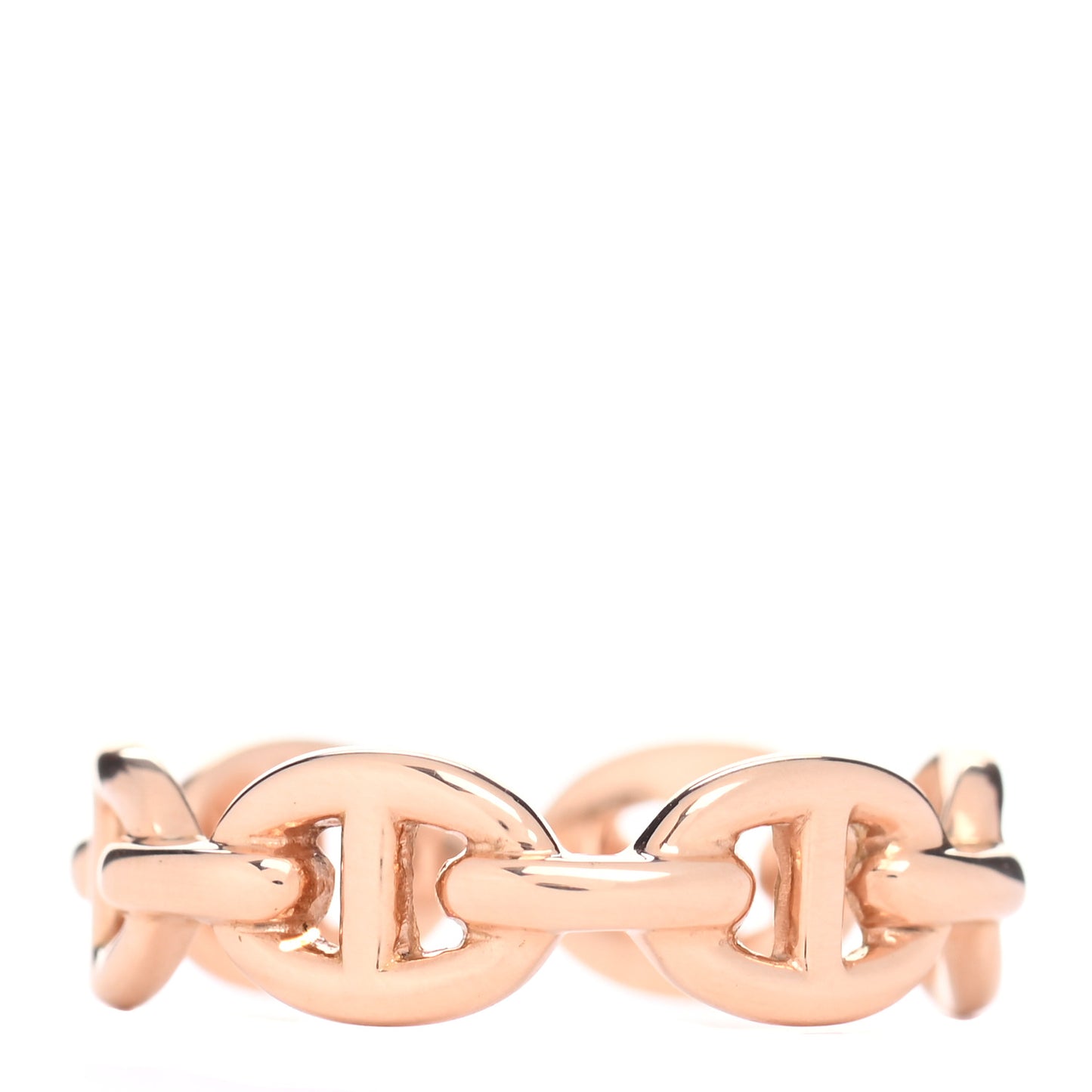 18K Rose Gold PM Chaine D'Ancre Enchainee Ring 53 6.25