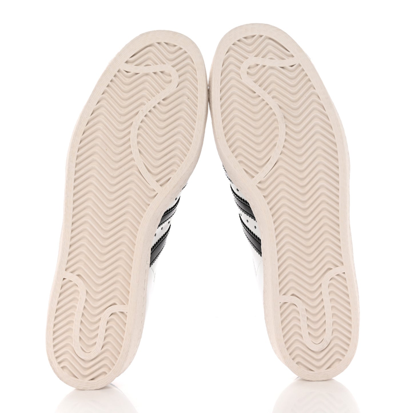 X ADIDAS Brushed Calfskin Logo Mens Superstar Sneakers 7.5 White Black