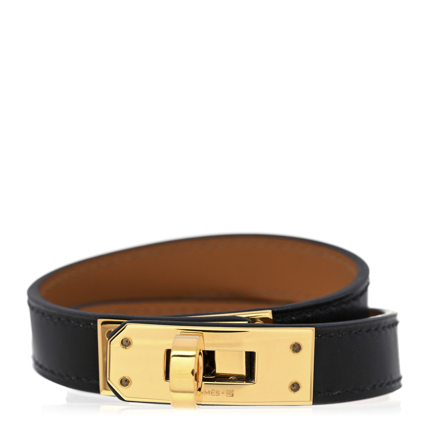 Hermes Swift Kelly Double Tour Bracelet S Black 1 of 5