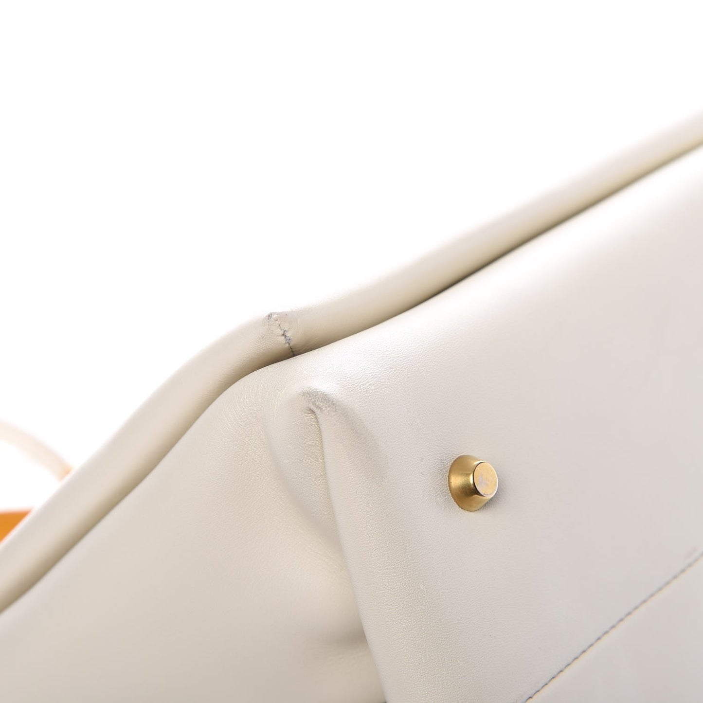 Smooth Calfskin Colorblock Top Handle Shoulder Bag Black