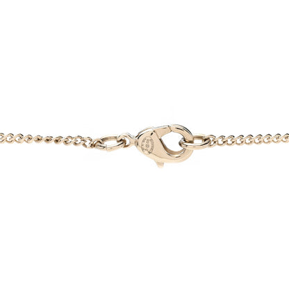 Chanel Metal Pearl CC Hoop Drop Pendant Necklace Gold 5 of 7