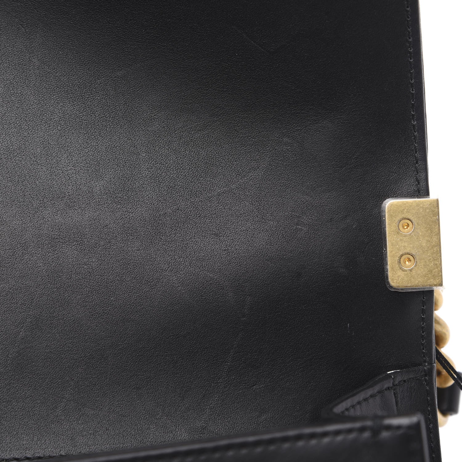Chanel Metallic Crumpled Goatskin Small Boy Flap Black Gold 12 of 13