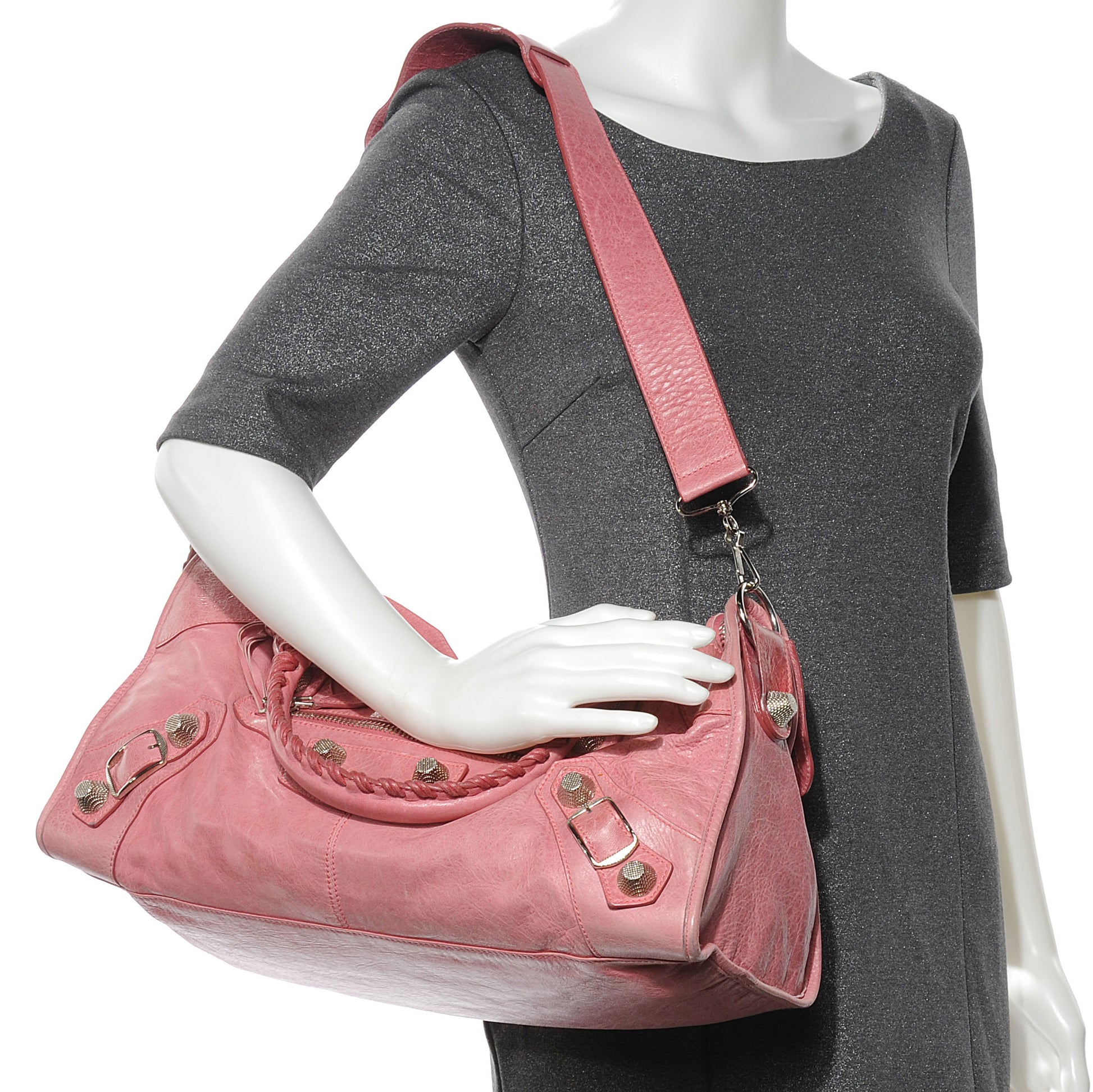 Balenciaga Agneau Giant 21 Silver Hardware Part Time Framboise 2 of 7