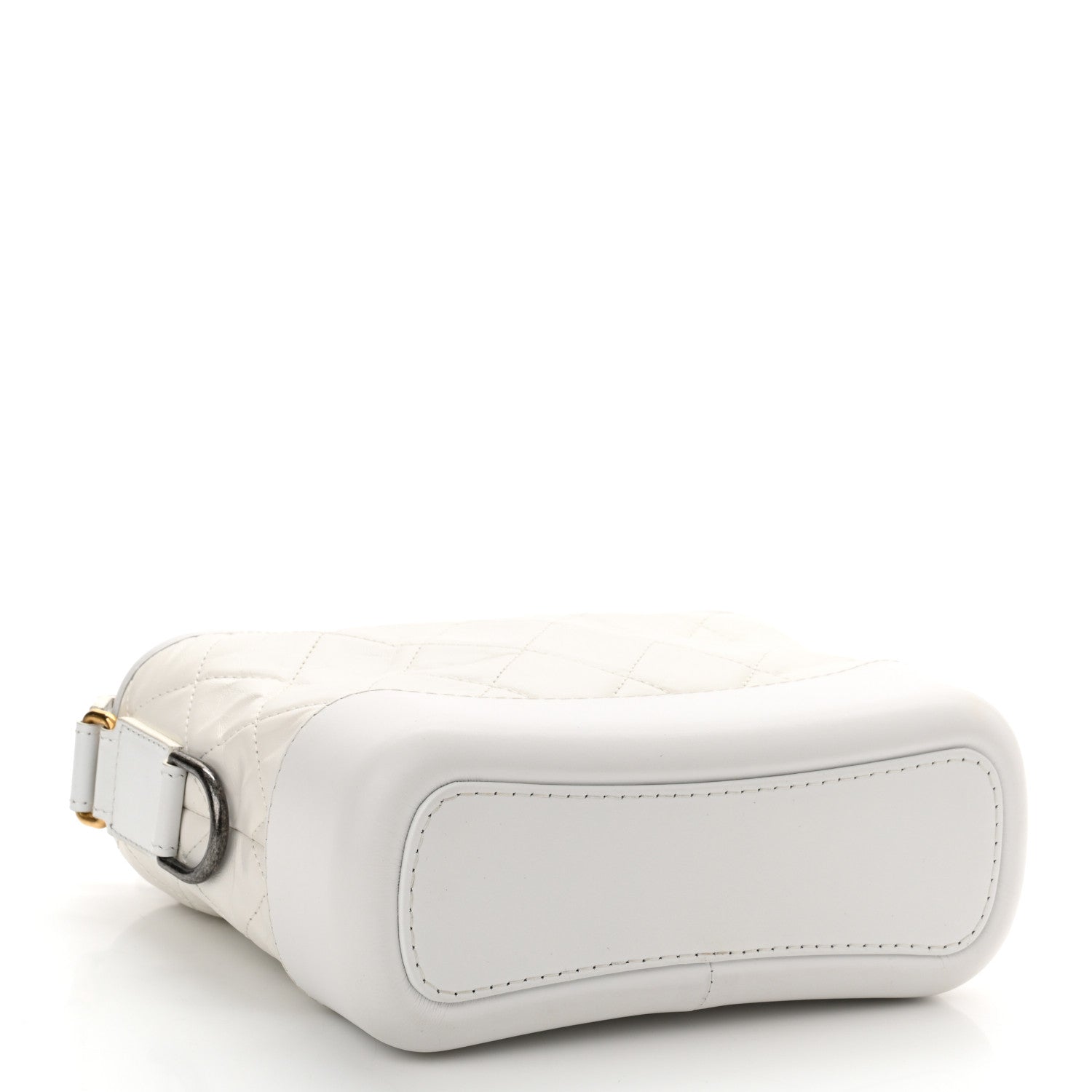 Chanel Aged Calfskin Quilted Small Gabrielle Hobo White 3 of 9