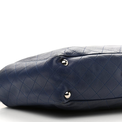 Chanel Caviar Stitched Large CC Pocket Hobo Navy 8 of 16