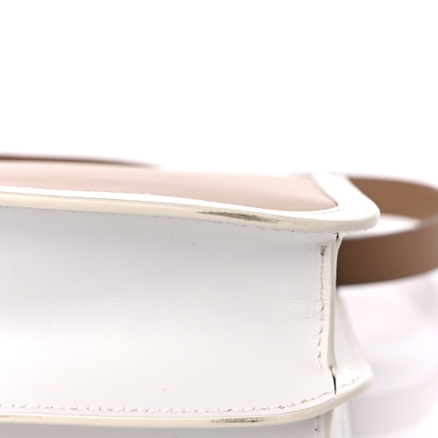 Burberry Smooth Calfskin Monogram Medium TB Bag Chalk White Camel 14 of 17