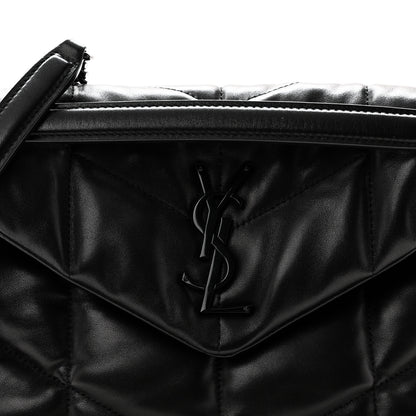 Saint Laurent Lambskin Quilted Monogram Monochrome Small Loulou Puffer Chain Satchel Black 8 of 10