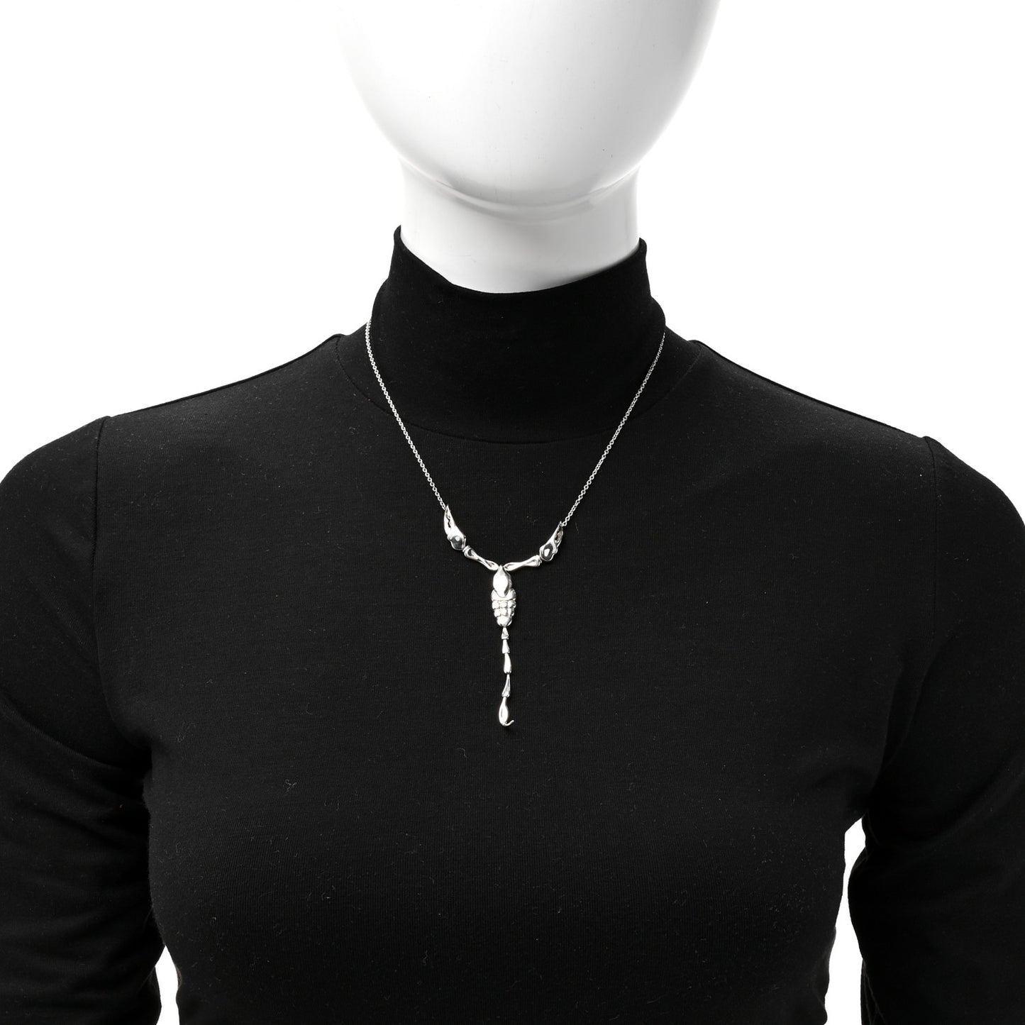 Sterling Silver Elsa Peretti Scorpion Pendant Necklace