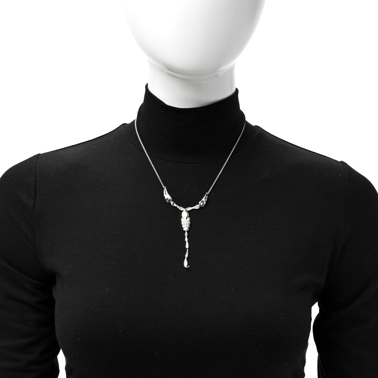 Tiffany Sterling Silver Elsa Peretti Scorpion Pendant Necklace 2 of 6