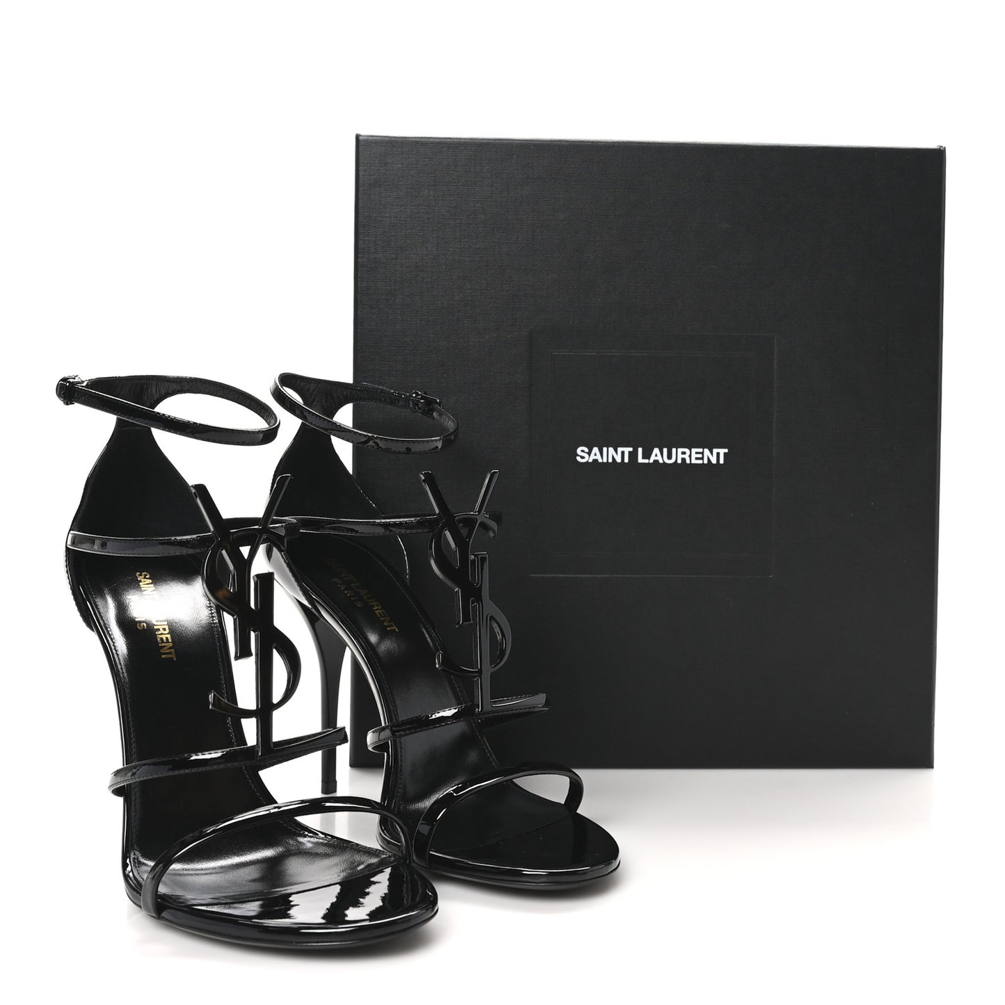 Patent Cassandra 100 Ankle Strap Sandals 41 Black