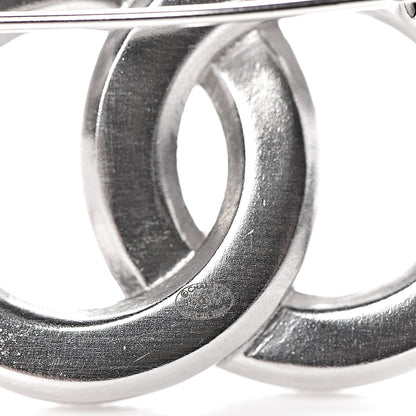 Chanel Crystal CC Brooch Silver 4 of 5