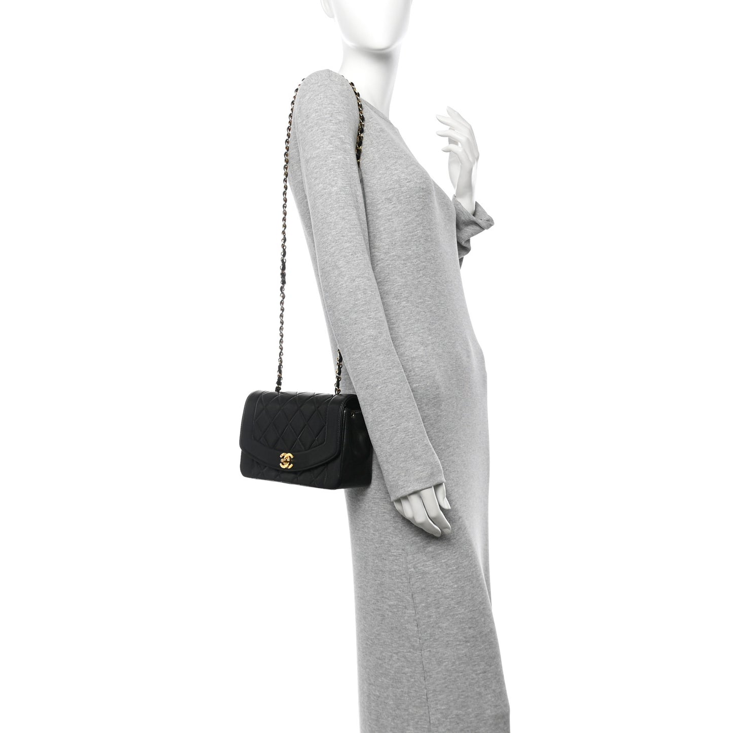 Lambskin Quilted Small Single Flap Black