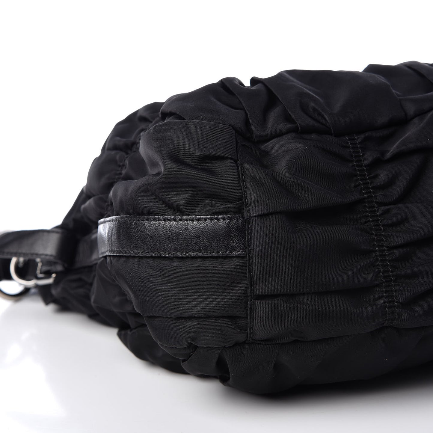 Tessuto Nylon Gaufre Hobo Black