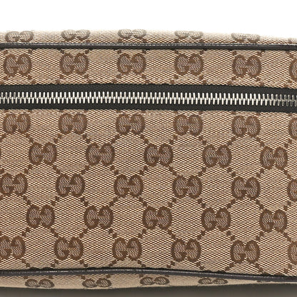 Gucci Monogram Dollar Calfskin Waist Pouch Beige Ebony Testa di Moro Marrone Scuro 8 of 10