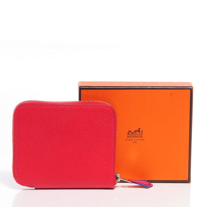 Hermes Epsom Silk'in Compact Wallet Bougainvillea 6 of 11