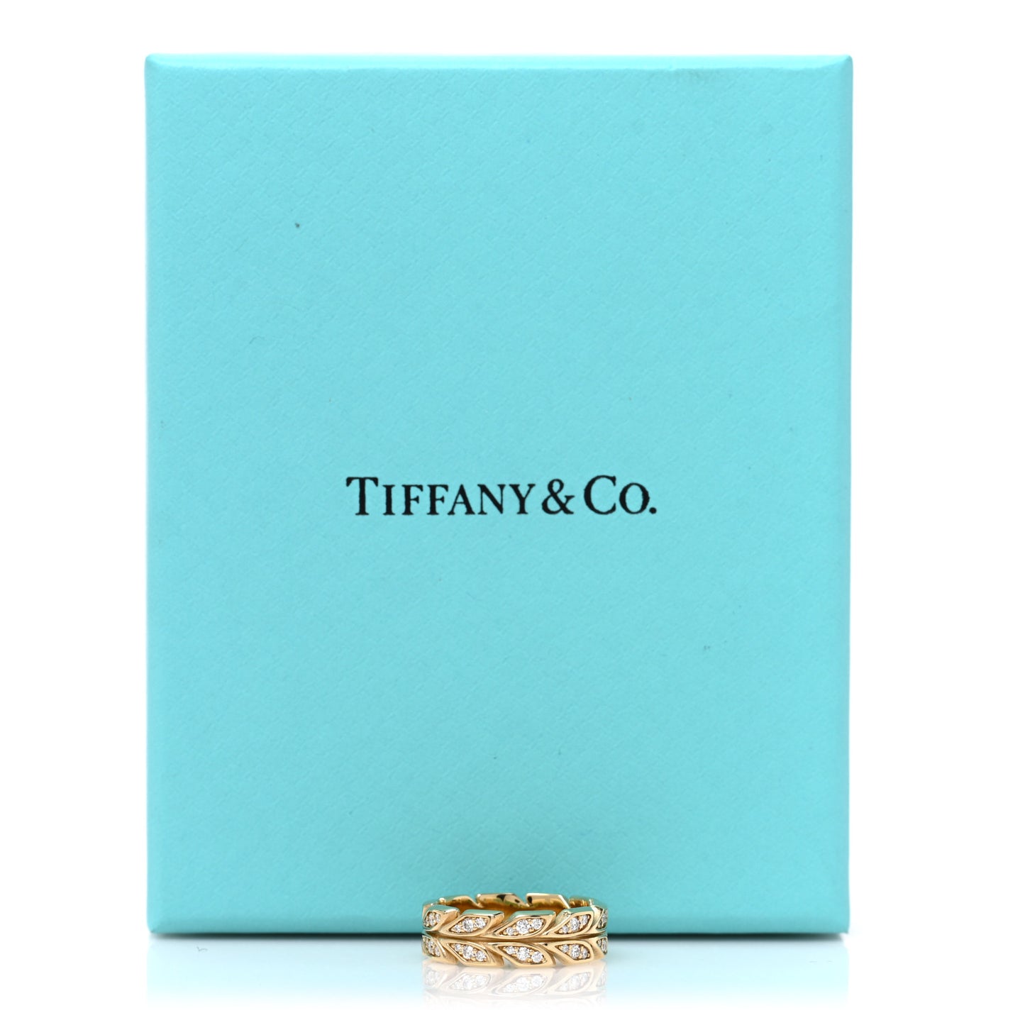 18K Yellow Gold Diamond Victoria Vine Band Ring 51 5.75
